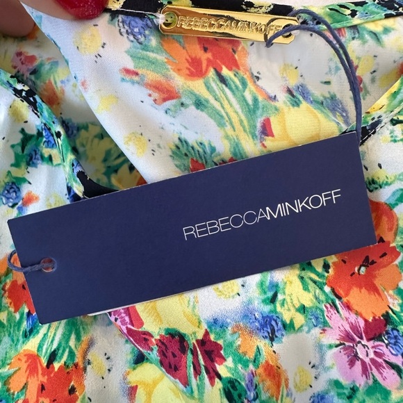 Rebecca Minkoff Sade Floral Print Silk Blouse - Picture 10 of 11